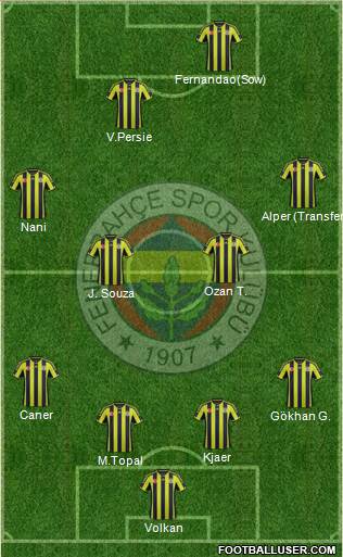 Fenerbahçe SK Formation 2015
