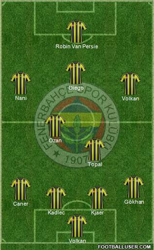 Fenerbahçe SK Formation 2015
