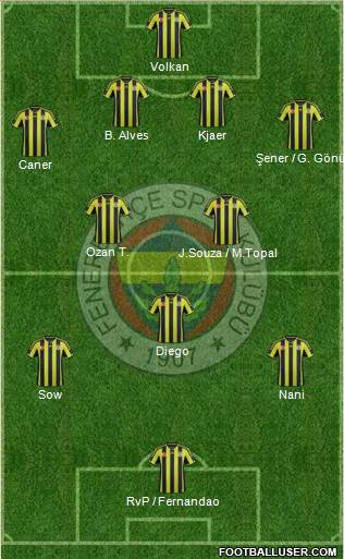 Fenerbahçe SK Formation 2015