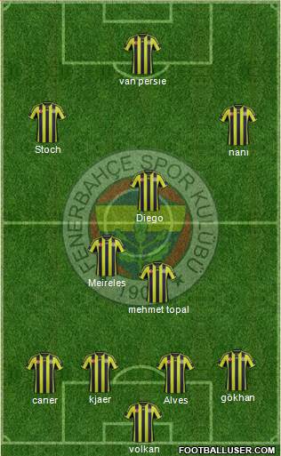 Fenerbahçe SK Formation 2015