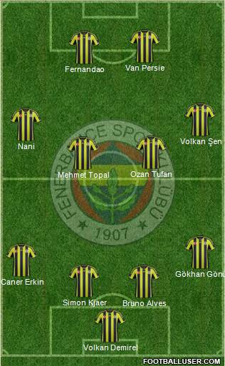 Fenerbahçe SK Formation 2015