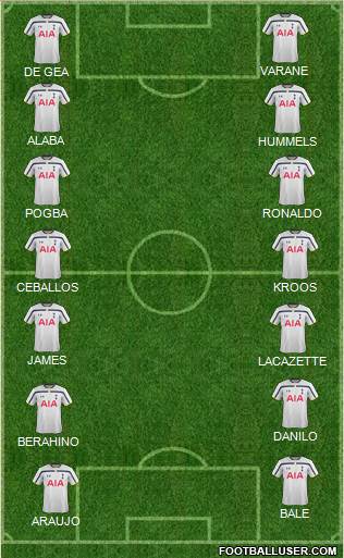 Tottenham Hotspur Formation 2015