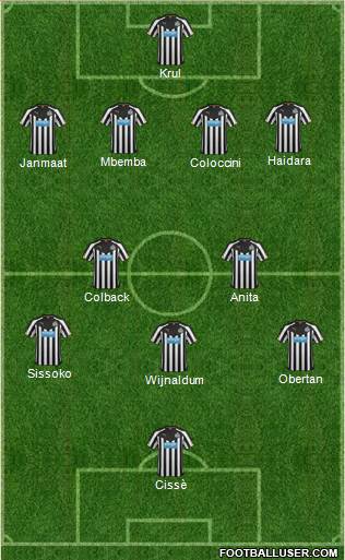 Newcastle United Formation 2015