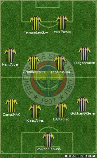 Fenerbahçe SK Formation 2015