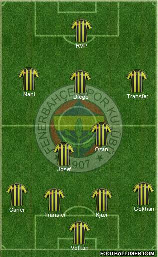 Fenerbahçe SK Formation 2015