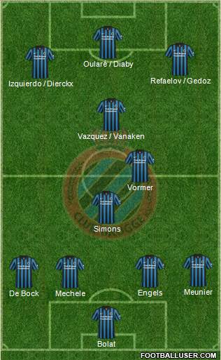 Club Brugge KV Formation 2015