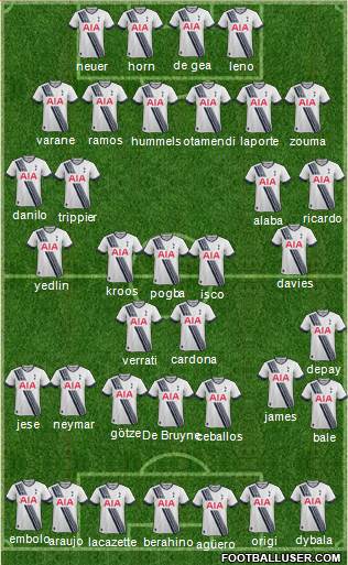 Tottenham Hotspur Formation 2015