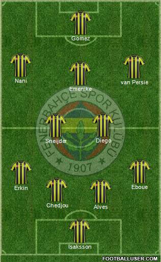 Fenerbahçe SK Formation 2015