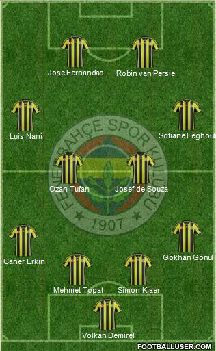 Fenerbahçe SK Formation 2015