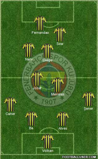 Fenerbahçe SK Formation 2015