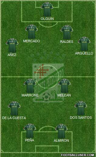 C Oriente Petrolero football formation