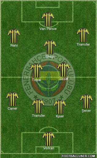 Fenerbahçe SK Formation 2015