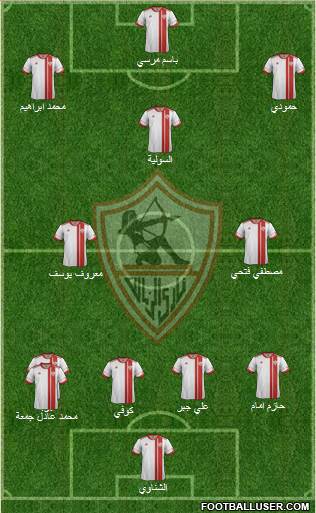 Zamalek Sporting Club Formation 2015