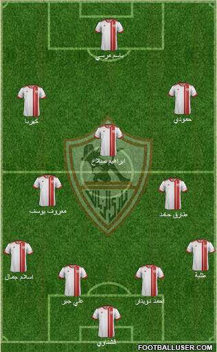 Zamalek Sporting Club Formation 2015
