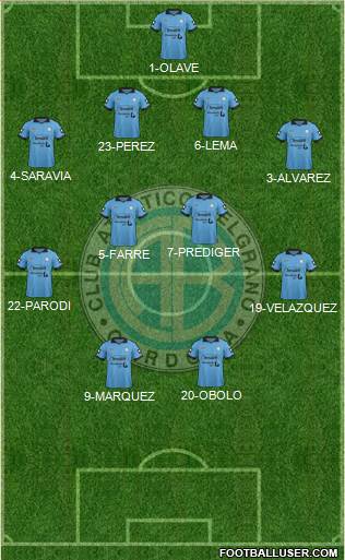 Belgrano de Córdoba Formation 2015