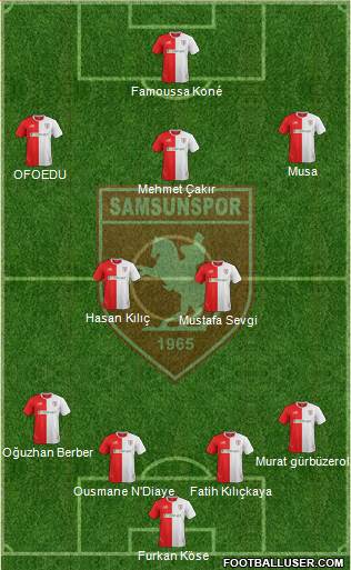 Samsunspor Formation 2015