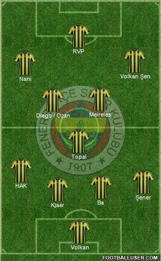 Fenerbahçe SK Formation 2015