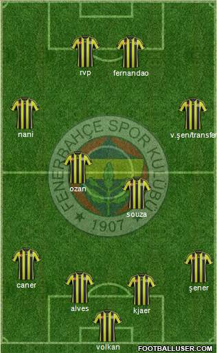 Fenerbahçe SK Formation 2015