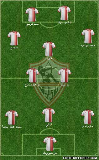 Zamalek Sporting Club Formation 2015