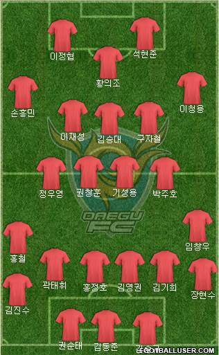 Daegu FC Formation 2015