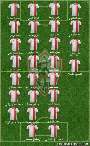 Zamalek Sporting Club Formation 2015