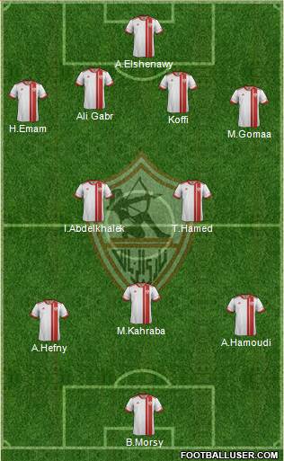 Zamalek Sporting Club Formation 2015