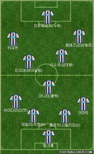 Newcastle United Formation 2015