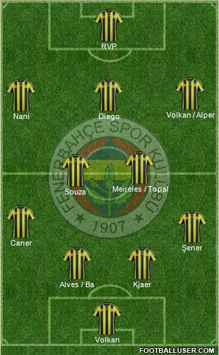 Fenerbahçe SK Formation 2015