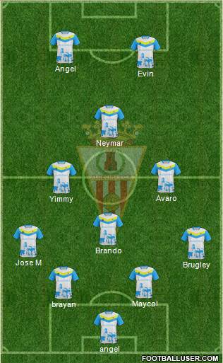 Algeciras C.F. 4-3-1-2 football formation