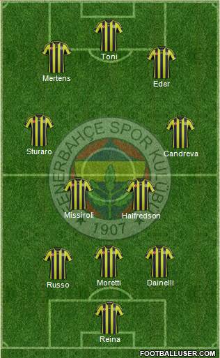 Fenerbahçe SK Formation 2015