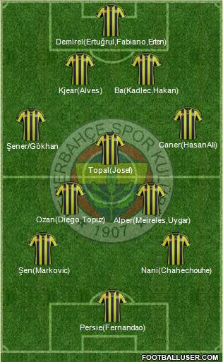 Fenerbahçe SK Formation 2015