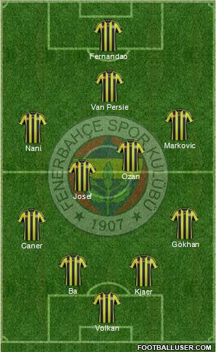 Fenerbahçe SK Formation 2015