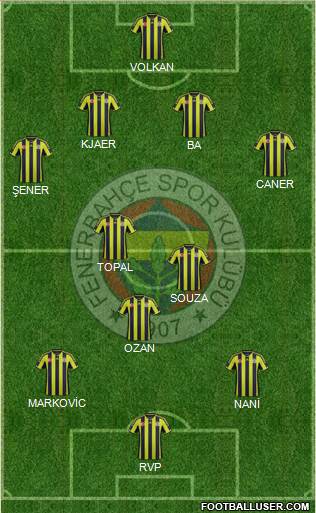 Fenerbahçe SK Formation 2015
