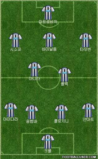Newcastle United Formation 2015
