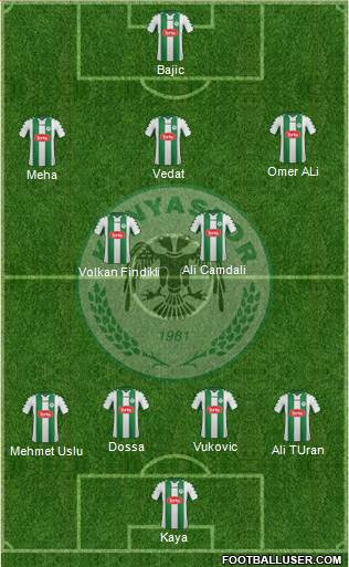 Konyaspor Formation 2015