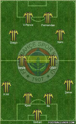 Fenerbahçe SK Formation 2015