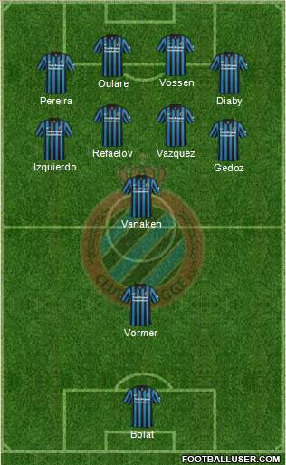 Club Brugge KV Formation 2015