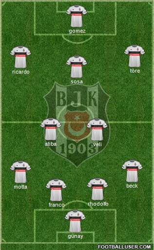 Besiktas JK Formation 2015