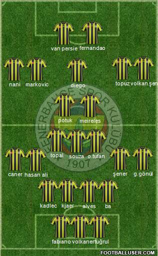 Fenerbahçe SK Formation 2015