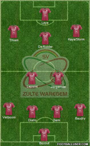 SV Zulte Waregem Formation 2015