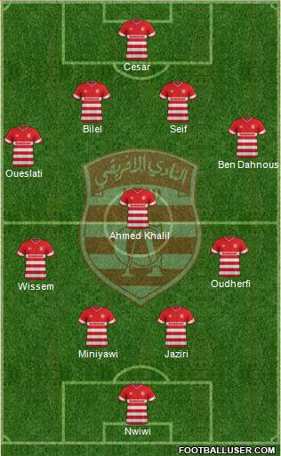 Club Africain Tunis Formation 2015