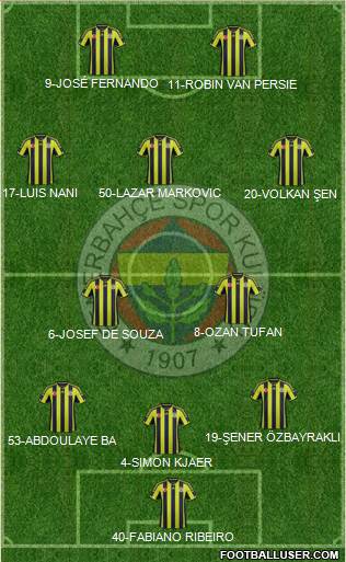 Fenerbahçe SK Formation 2015
