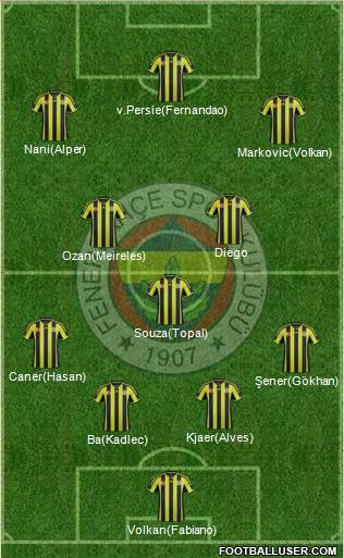 Fenerbahçe SK Formation 2015