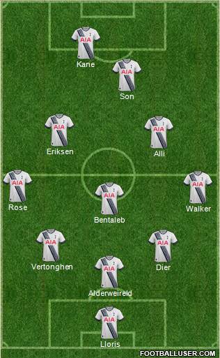 Tottenham Hotspur Formation 2015