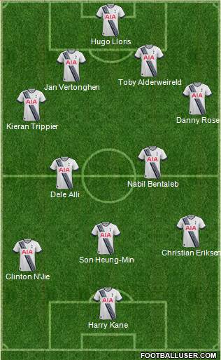Tottenham Hotspur Formation 2015