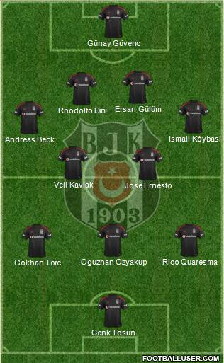 Besiktas JK Formation 2015