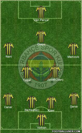 Fenerbahçe SK Formation 2015
