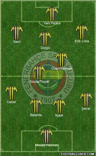Fenerbahçe SK Formation 2015