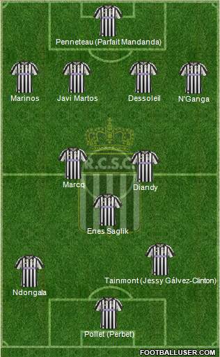 Sporting du Pays de Charleroi 4-2-3-1 football formation