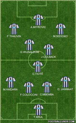 Newcastle United Formation 2015